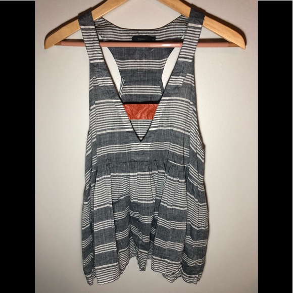 THML Tops - THML urban grey striped tank TOP